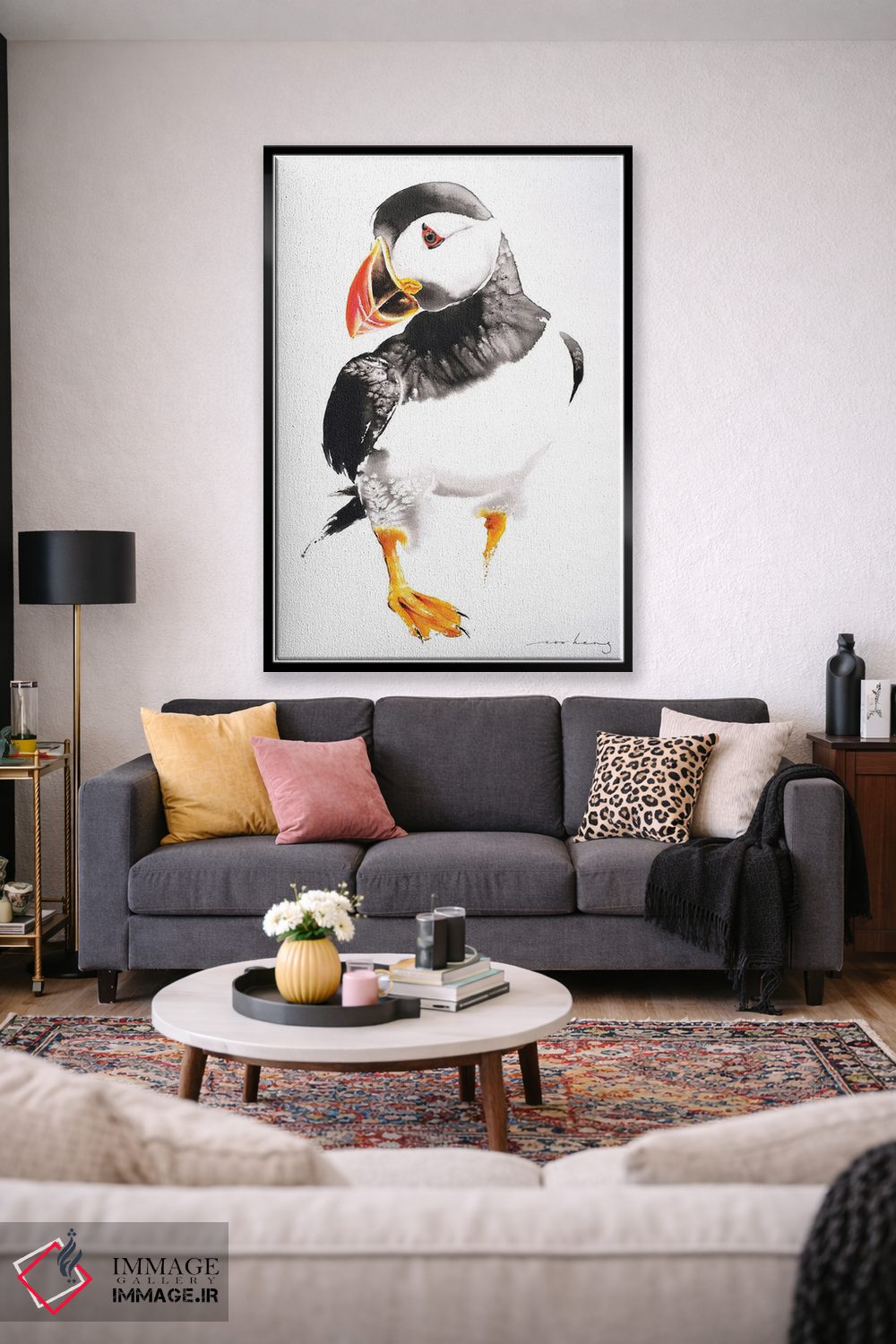 تابلو دکوراتیو پافین ۳ اثر سو بنگ لیم - D2B