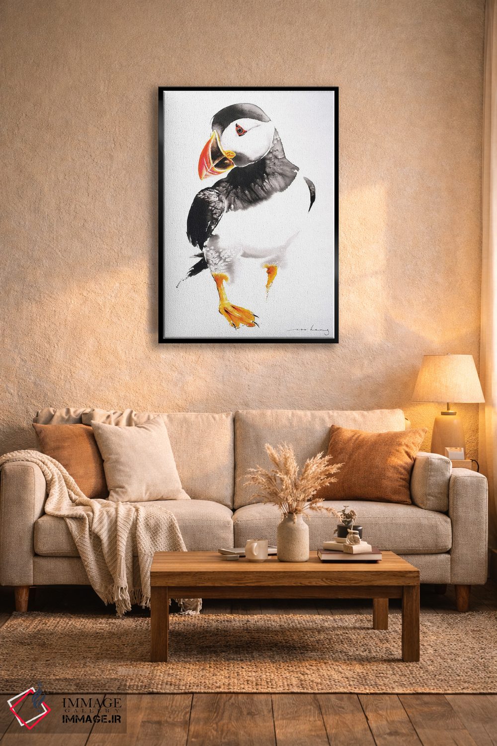 تابلو دکوراتیو پافین ۳ اثر سو بنگ لیم - D5B