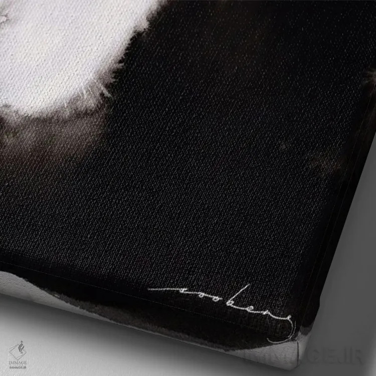 تابلو دکوراتیو پرتره من... اوو اثر سو بنگ لیم - نمای نزدیک بافت بوم