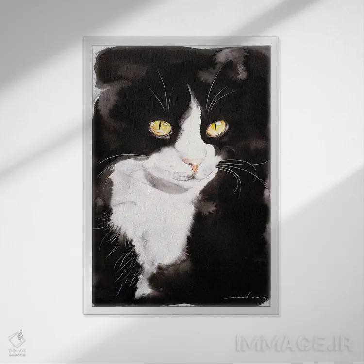 تابلو دکوراتیو پرتره من... اوو اثر سو بنگ لیم - نمای قابدار سفید