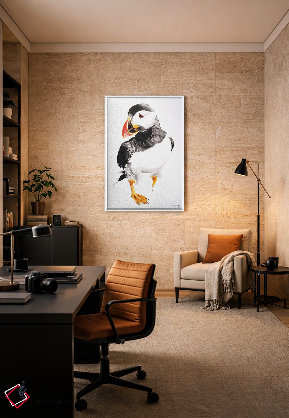 تابلو دکوراتیو پافین ۳ اثر سو بنگ لیم - D6W