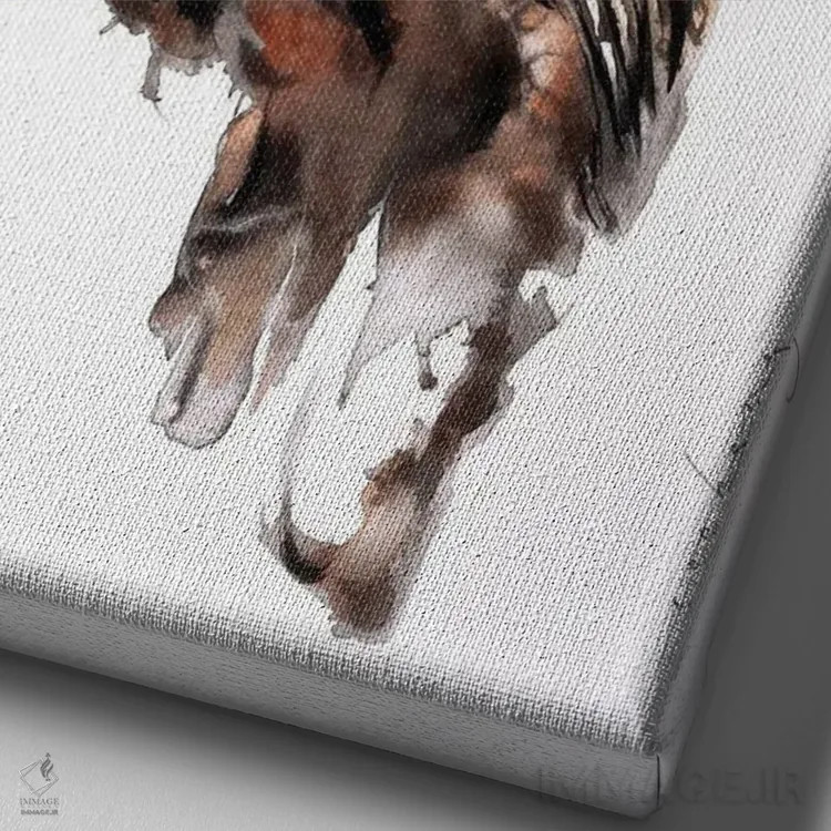 تابلو دکوراتیو خرد اثر سو بنگ لیم - نمای نزدیک بافت بوم