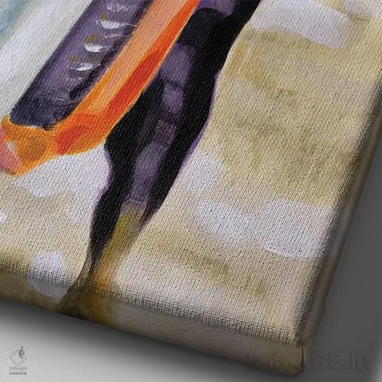 تابلو دکوراتیو بهشت موج سواران اثر سو بنگ لیم - نمای نزدیک بافت بوم