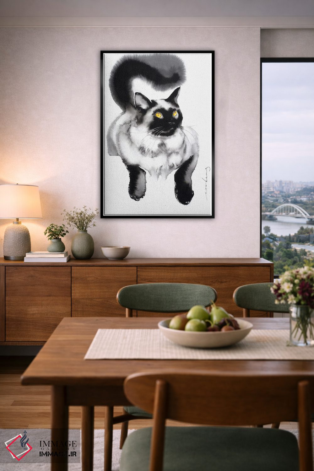 تابلو دکوراتیو ظرافت مخملی ۳ اثر سو بنگ لیم - D6B