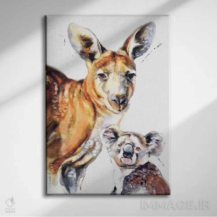 تابلو دکوراتیو دوستان استرالیایی II اثر سو بنگ لیم - نمای روبهرو روی دیوار