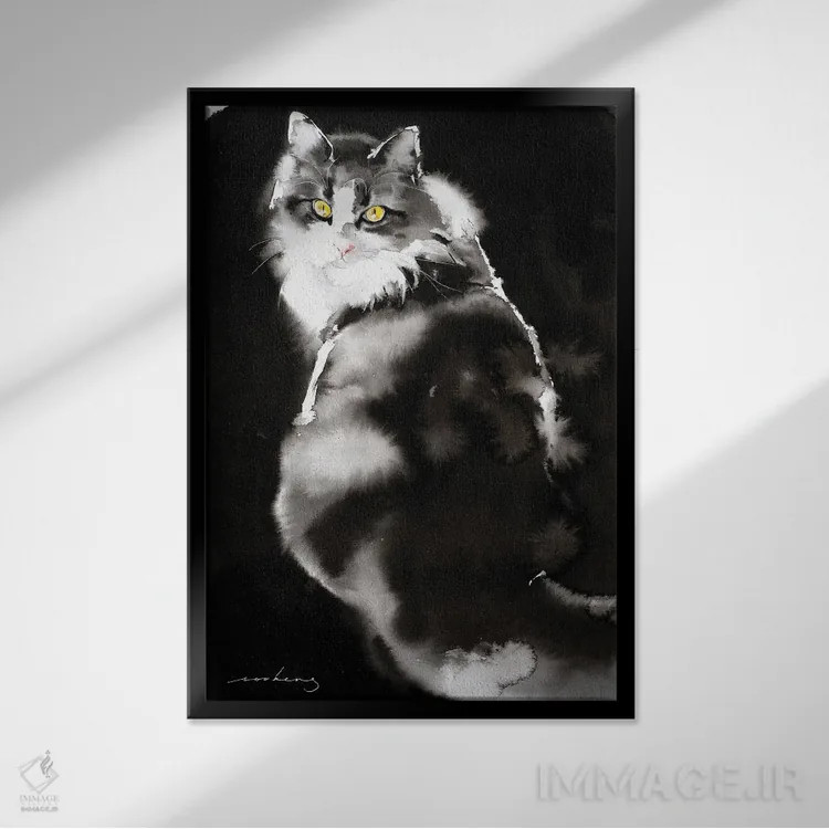 تابلو دکوراتیو دنبال من بیا اثر سو بنگ لیم - نمای قابدار مشکی