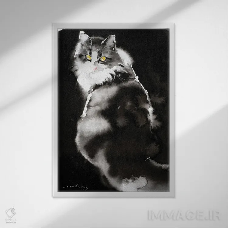 تابلو دکوراتیو دنبال من بیا اثر سو بنگ لیم - نمای قابدار سفید