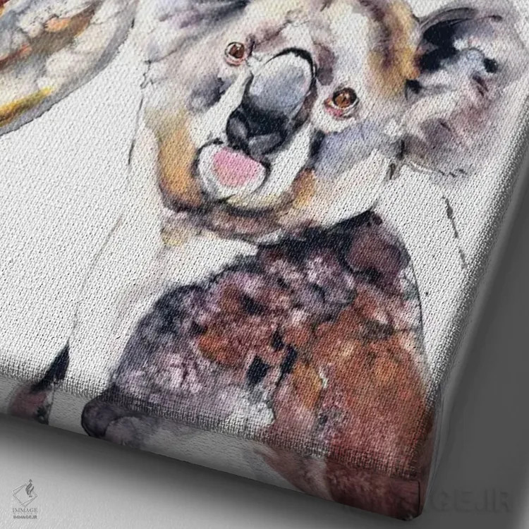 تابلو دکوراتیو دوستان استرالیایی II اثر سو بنگ لیم - نمای نزدیک بافت بوم