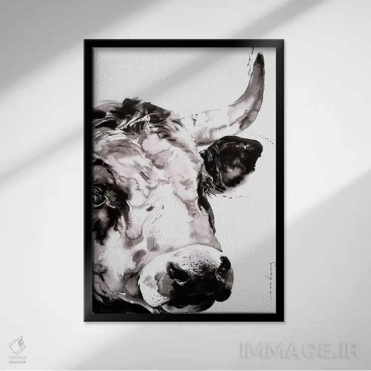 تابلو دکوراتیو نیو IV اثر سو بنگ لیم - نمای قابدار مشکی