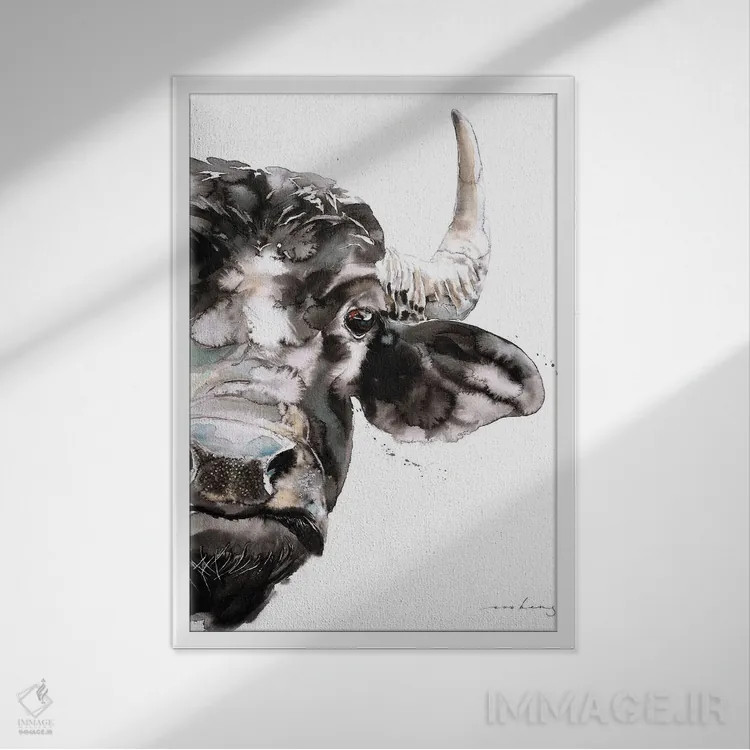 تابلو دکوراتیو نیو III اثر سو بنگ لیم - نمای قابدار سفید