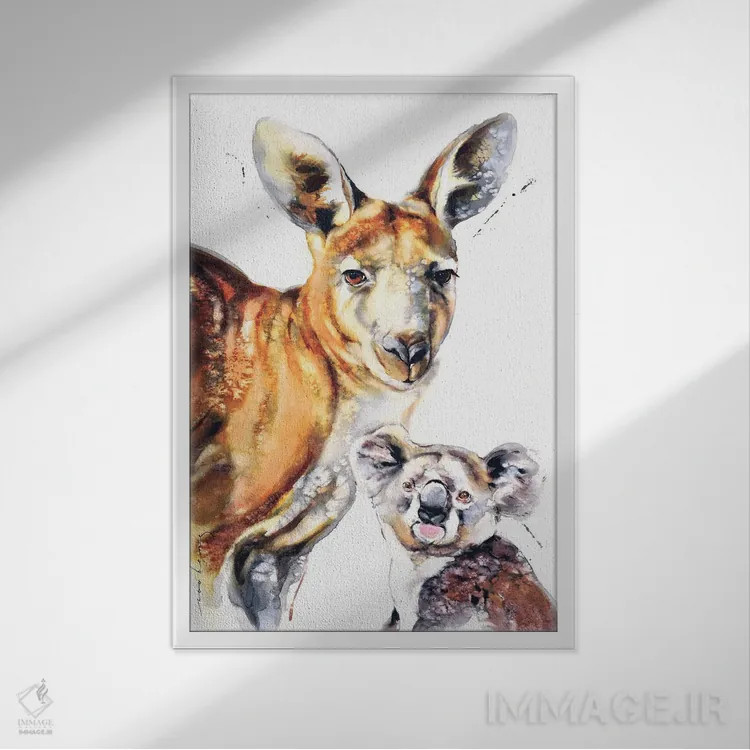 تابلو دکوراتیو دوستان استرالیایی II اثر سو بنگ لیم - نمای قابدار سفید