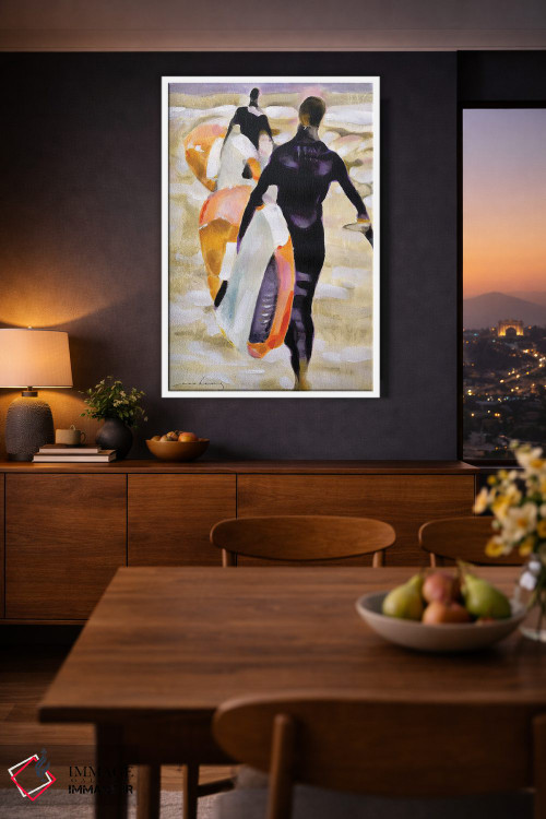 تابلو دکوراتیو بهشت موج سواران اثر سو بنگ لیم - D2W