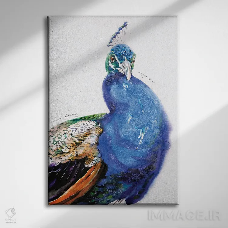 تابلو دکوراتیو پرنده باشکوه اثر سو بنگ لیم - نمای روبهرو روی دیوار