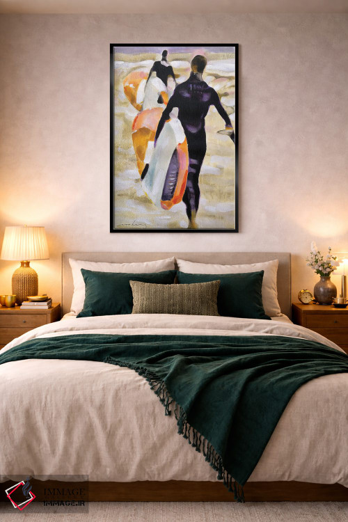 تابلو دکوراتیو بهشت موج سواران اثر سو بنگ لیم - D5B