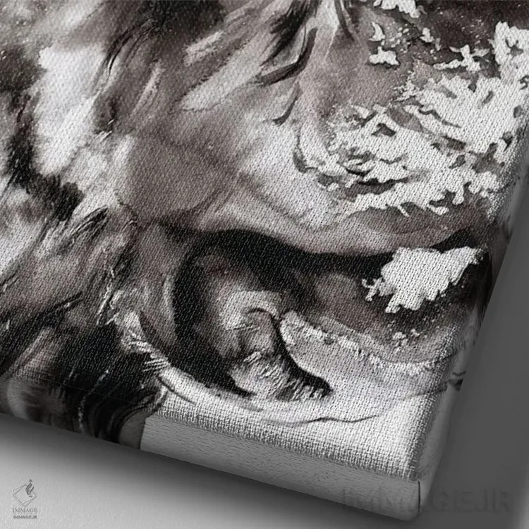 تابلو دکوراتیو نیو V اثر سو بنگ لیم - نمای نزدیک بافت بوم