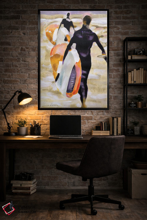 تابلو دکوراتیو بهشت موج سواران اثر سو بنگ لیم - D6B