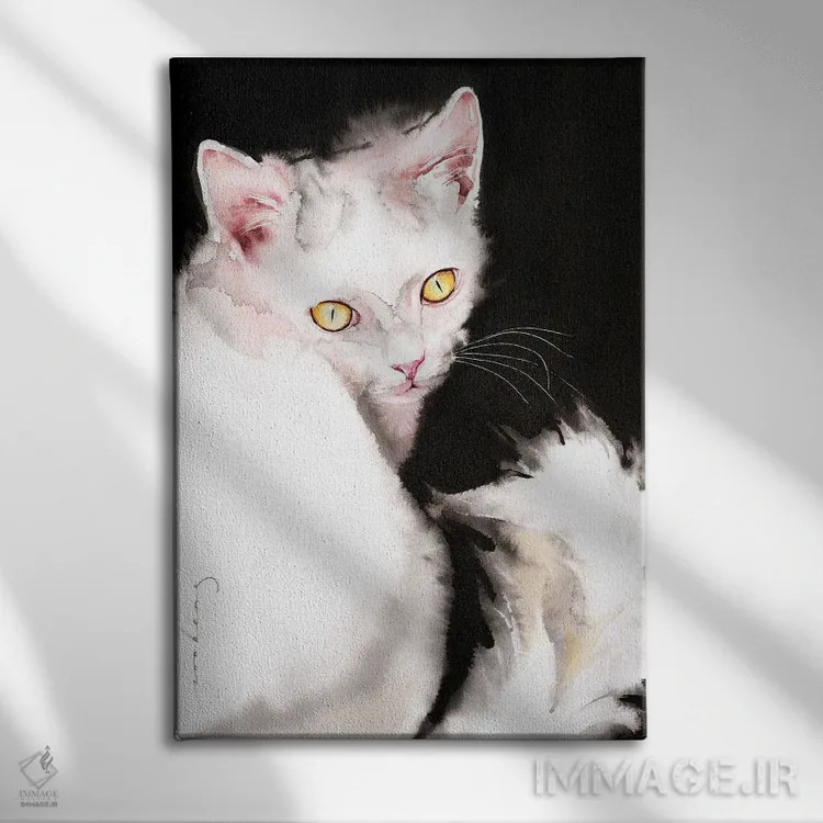 تابلو دکوراتیو سلام کیتی اثر سو بنگ لیم - نمای روبهرو روی دیوار