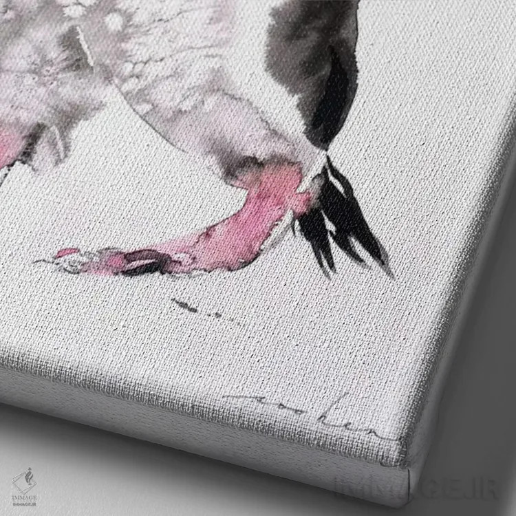 تابلو دکوراتیو گام های سلطنتی اثر سو بنگ لیم - نمای نزدیک بافت بوم