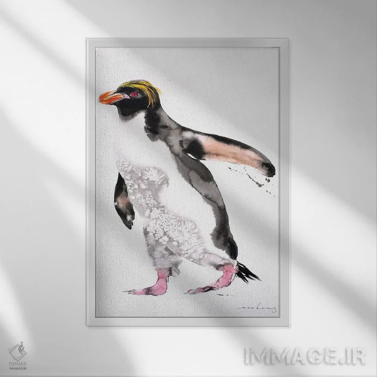 تابلو دکوراتیو گام های سلطنتی اثر سو بنگ لیم - نمای قابدار سفید