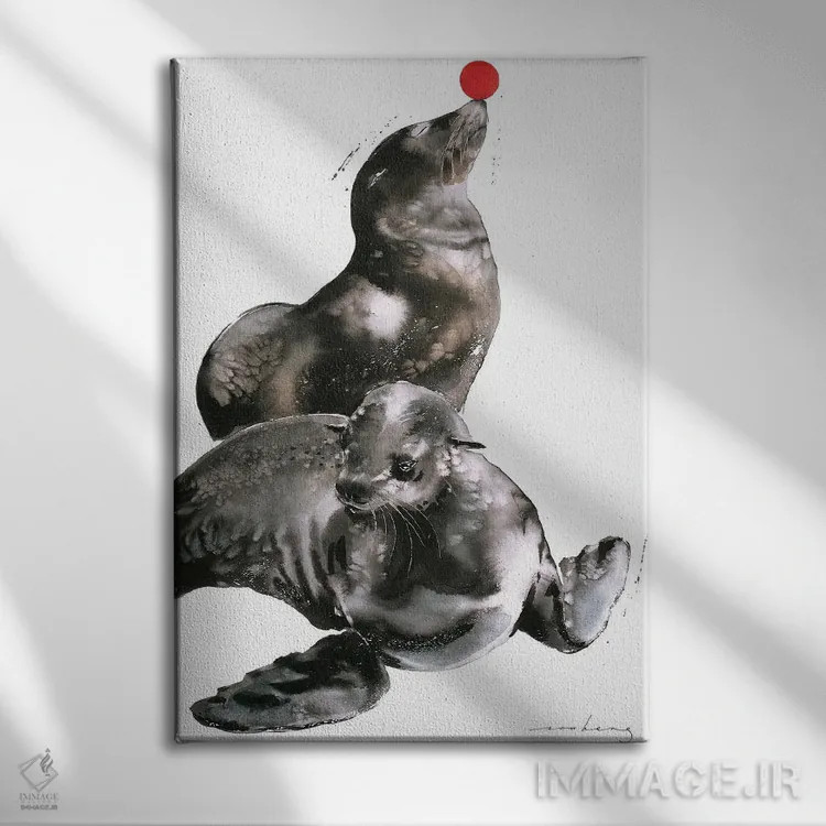 تابلو دکوراتیو لذت آرامش اثر سو بنگ لیم - نمای روبهرو روی دیوار