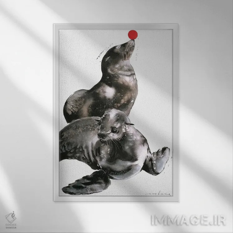 تابلو دکوراتیو لذت آرامش اثر سو بنگ لیم - نمای قابدار سفید