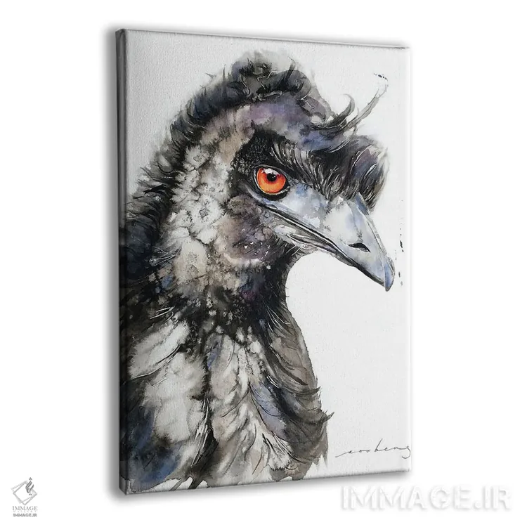 تابلو دکوراتیو شترمرغ دونده ۴ اثر سو بنگ لیم - نمای پرسپکتیو محصول