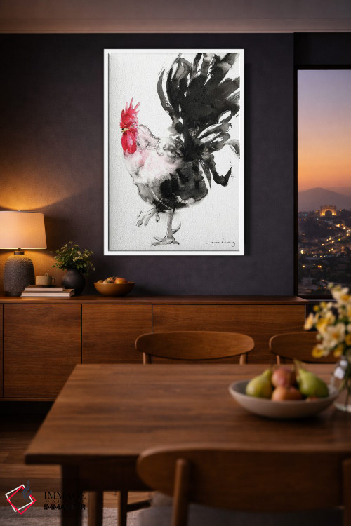 تابلو دکوراتیو جذابیت خروس اثر سو بنگ لیم - D2W