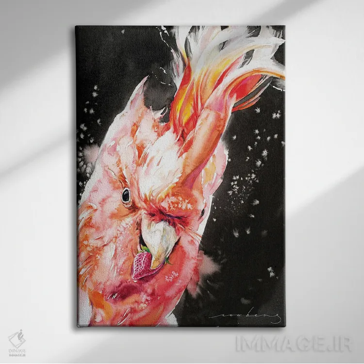 تابلو دکوراتیو کاکاتوآ II اثر سو بنگ لیم - نمای روبهرو روی دیوار