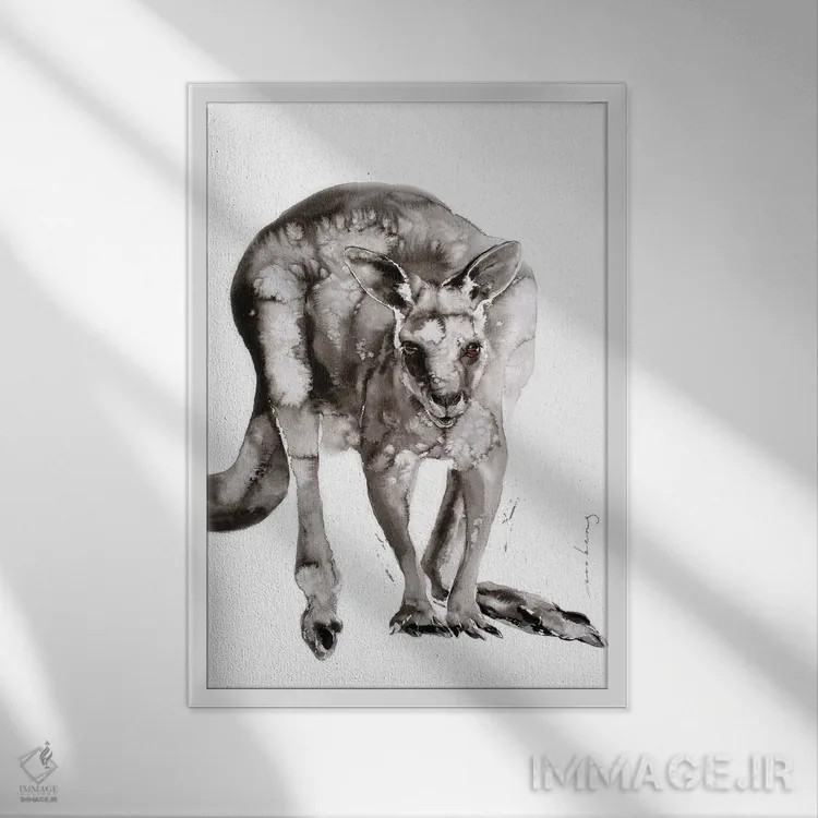 تابلو دکوراتیو پرش استرالیایی اثر سو بنگ لیم - نمای قابدار سفید