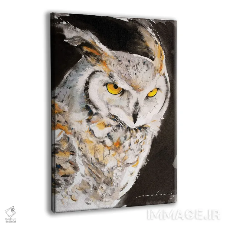 تابلو دکوراتیو جغد اسرارآمیز اثر سو بنگ لیم - نمای پرسپکتیو محصول