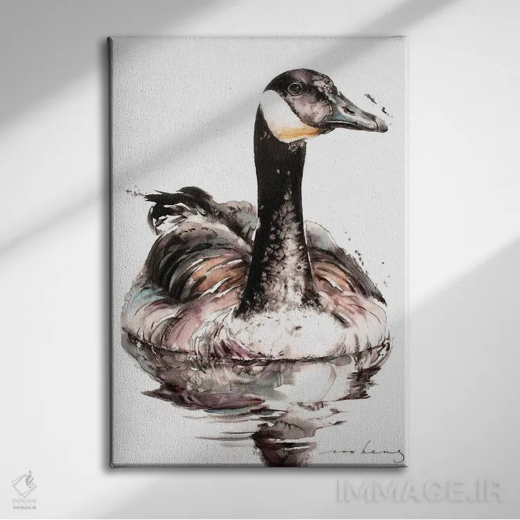 تابلو دکوراتیو بازتاب های اردک نر اثر سو بنگ لیم - نمای روبهرو روی دیوار