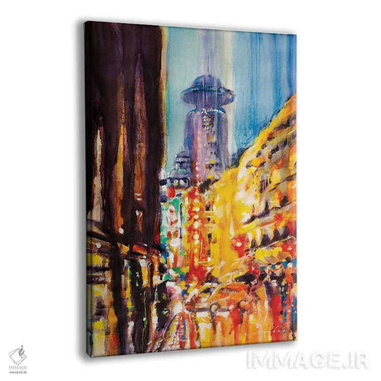 تابلو انتزاعی خط افق شهر اثر سو بنگ لیم - نمای پرسپکتیو محصول