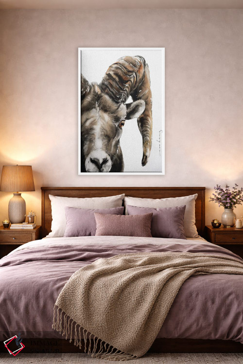 تابلو دکوراتیو قوچ سنگی اثر سو بنگ لیم - D3W