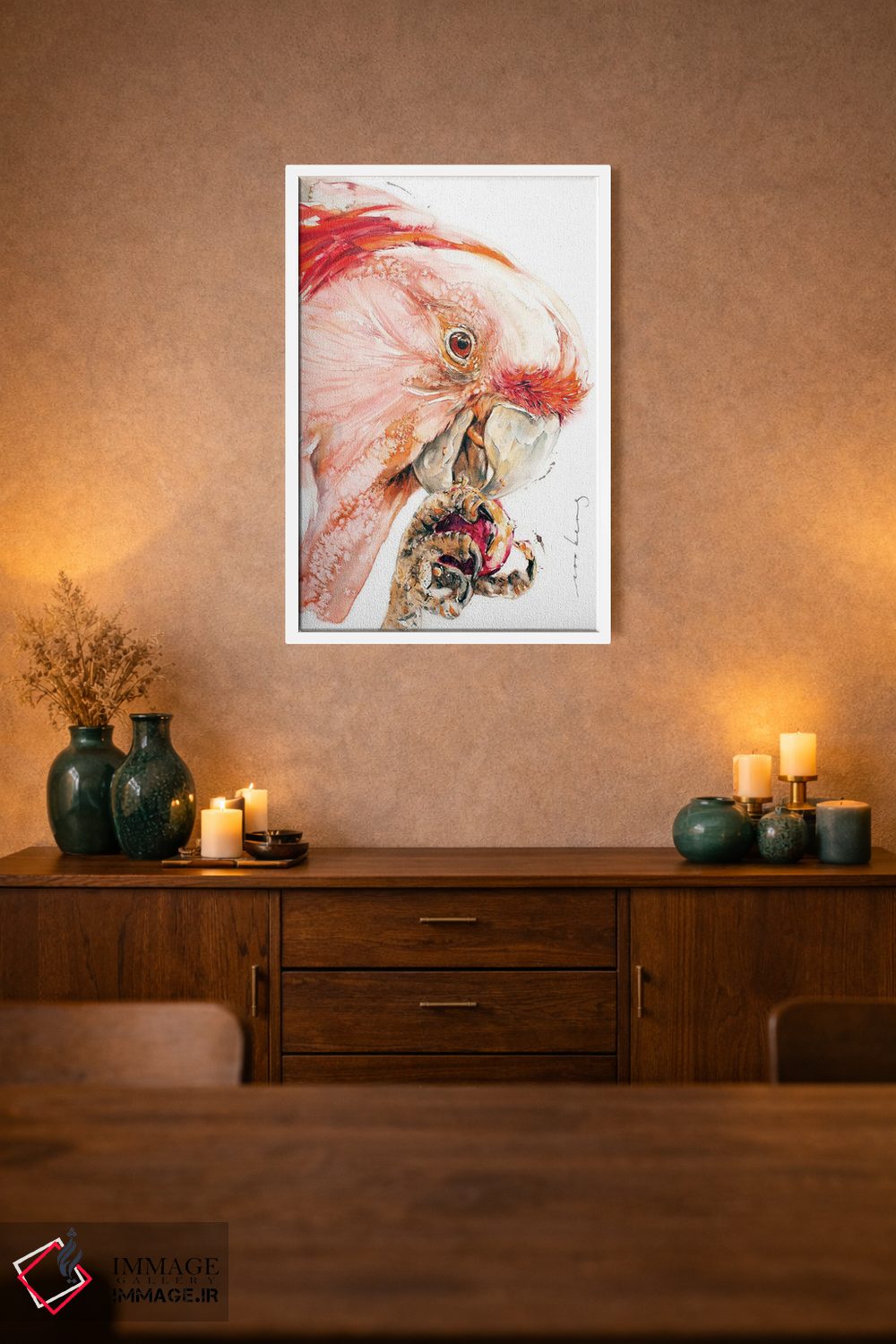 تابلو دکوراتیو کاکاتوآ اثر سو بنگ لیم - D1W