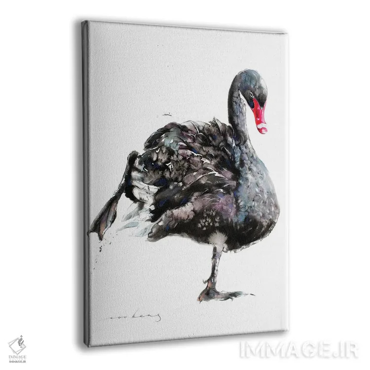 تابلو دکوراتیو باله قوها اثر سو بنگ لیم - نمای پرسپکتیو محصول