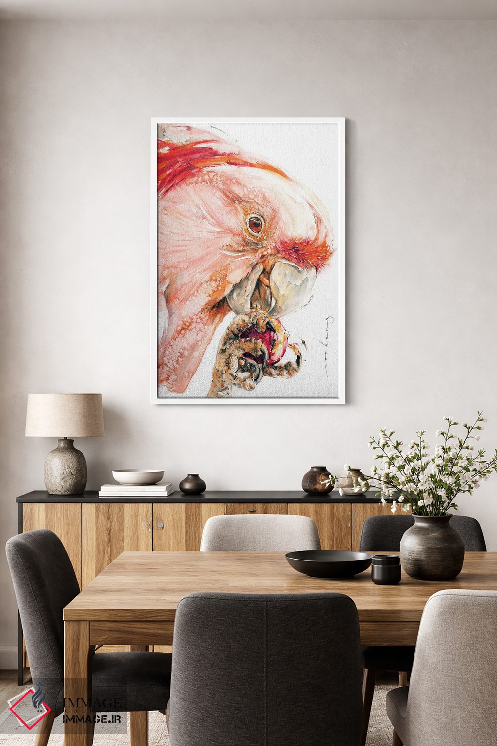 تابلو دکوراتیو کاکاتوآ اثر سو بنگ لیم - D3W