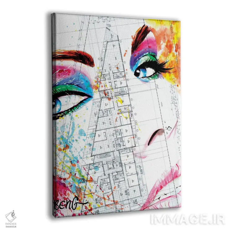 تابلو دکوراتیو زن معاصر II اثر سو بنگ لیم - نمای پرسپکتیو محصول