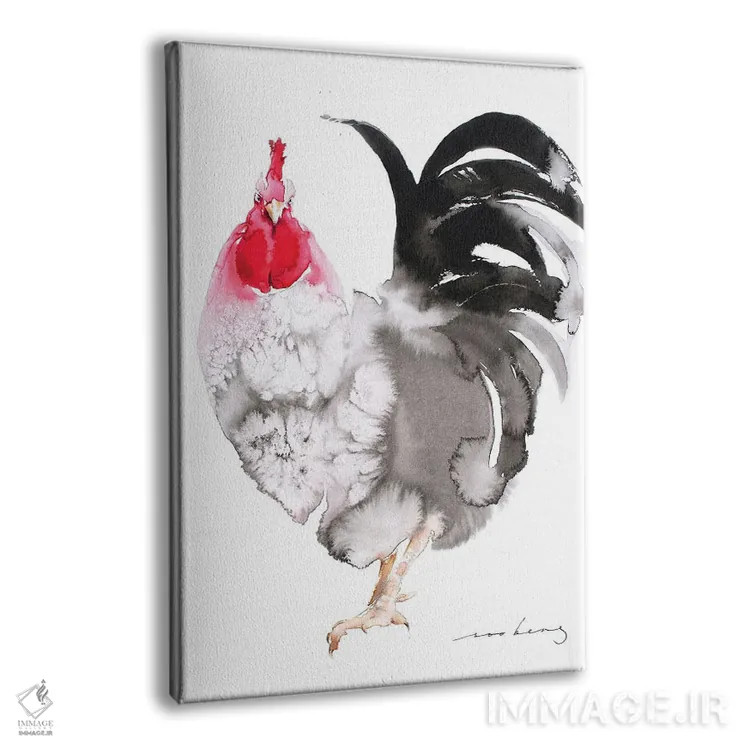 تابلو دکوراتیو جذابیت خروس اثر سو بنگ لیم - نمای پرسپکتیو محصول