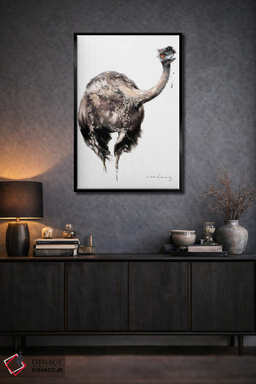 تابلو دکوراتیو شترمرغ دونده V اثر سو بنگ لیم - D1B