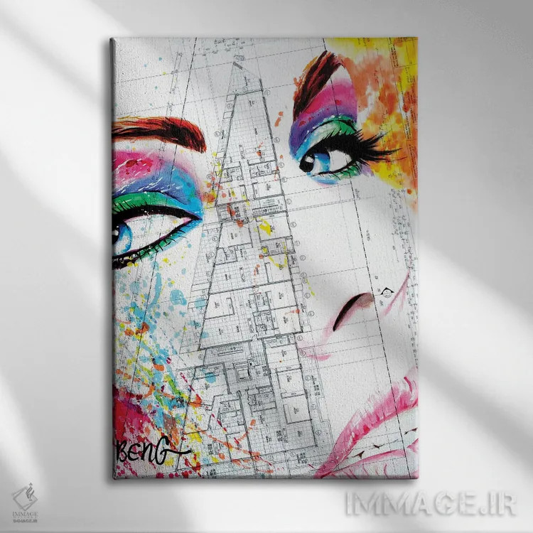 تابلو دکوراتیو زن معاصر II اثر سو بنگ لیم - نمای روبهرو روی دیوار