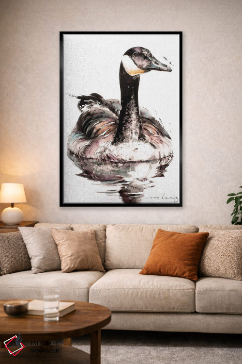 تابلو دکوراتیو بازتاب های اردک نر اثر سو بنگ لیم - D1B