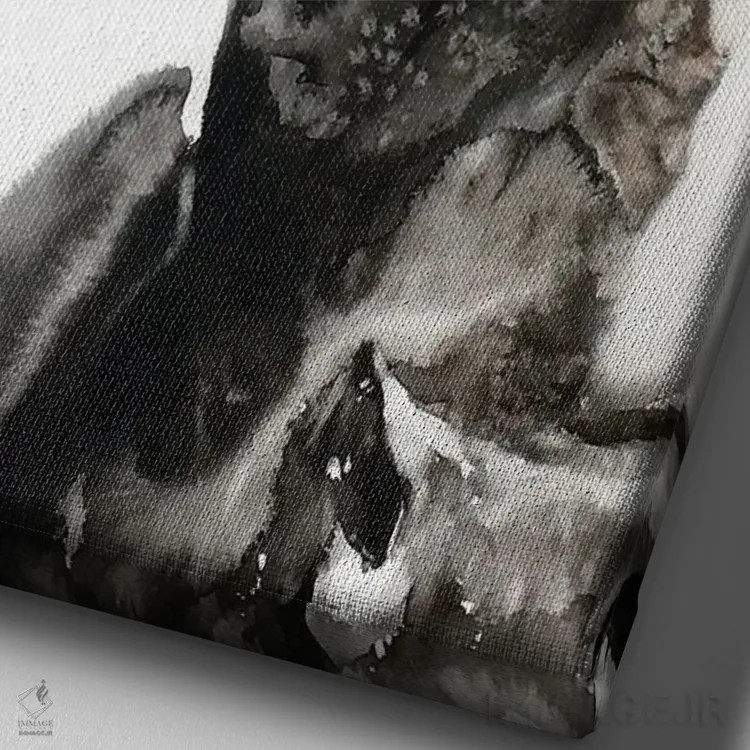 تابلو دکوراتیو نیو ۷ اثر سو بنگ لیم - نمای نزدیک بافت بوم