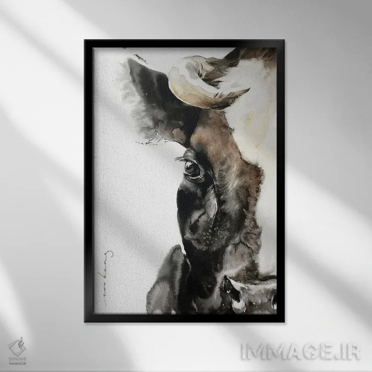 تابلو دکوراتیو نیو ۷ اثر سو بنگ لیم - نمای قابدار مشکی