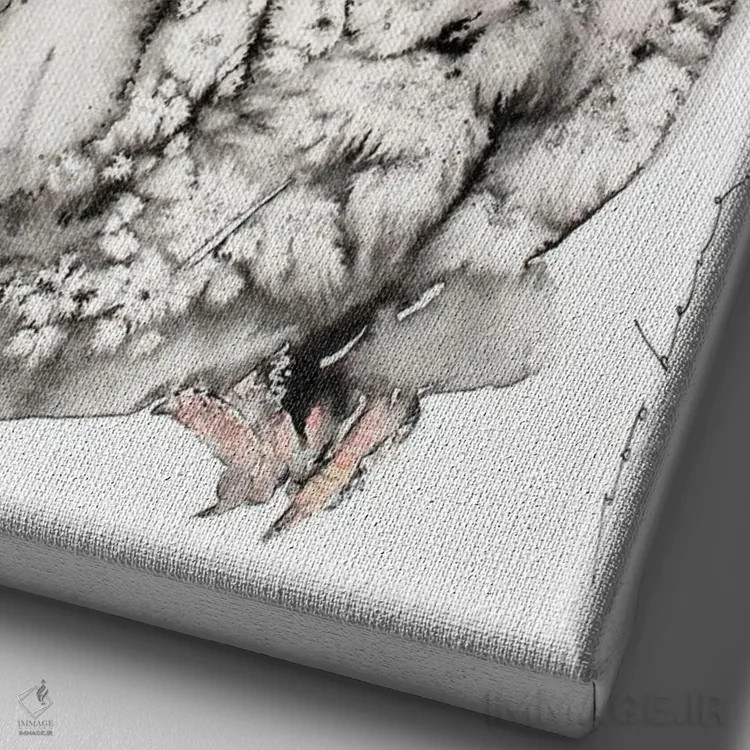 تابلو دکوراتیو قار قار صبح اثر سو بنگ لیم - نمای نزدیک بافت بوم