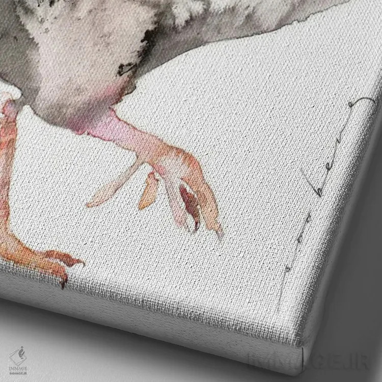 تابلو دکوراتیو پا پیش گذاشته III اثر سو بنگ لیم - نمای نزدیک بافت بوم