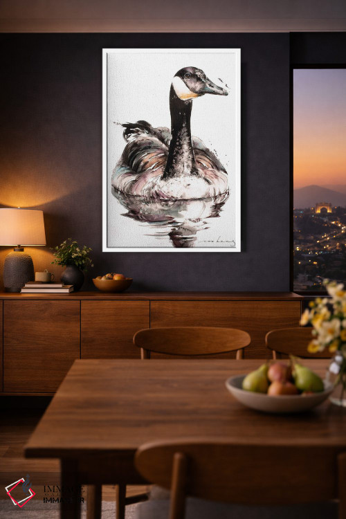 تابلو دکوراتیو بازتاب های اردک نر اثر سو بنگ لیم - D3W