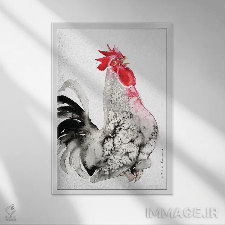 تابلو دکوراتیو قار قار صبح اثر سو بنگ لیم - نمای قابدار سفید