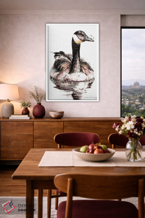 تابلو دکوراتیو بازتاب های اردک نر اثر سو بنگ لیم - D4W