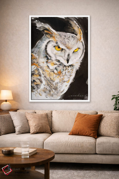 تابلو دکوراتیو جغد اسرارآمیز اثر سو بنگ لیم - D1W