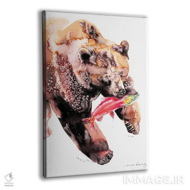 تابلو دکوراتیو صید خرسی عالی اثر سو بنگ لیم - نمای پرسپکتیو محصول